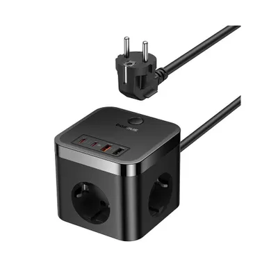 Produktbild von Baseus PowerCombo Universal Steckdosenleiste Indoor Schwarz