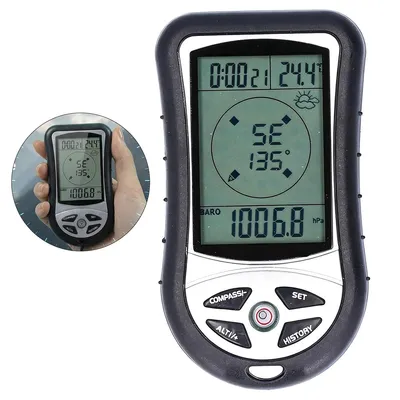 Produktbild von Digitaler Höhenmesser, digitaler Kompass, Wanderthermometer, Barometer 8 in 1, im Freien -700 bis 9000 m Höhe 1100 mbar, 300 mbar bis 1100 mbar