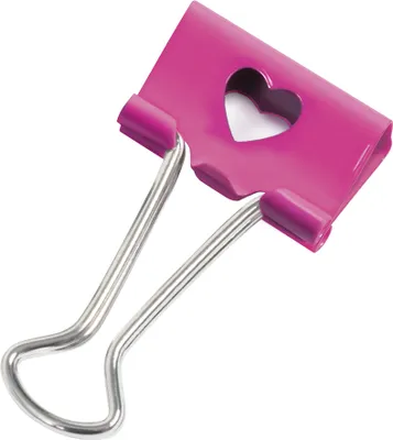 Zdjęcie produktu dla RAPESCO 1426 Klips składany RAPESCO, (szer.) 32 mm, różowy, serce