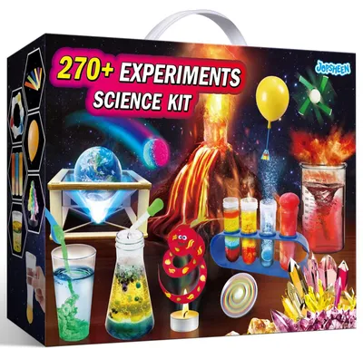 Produktbild von Experimentierkasten Wissenschaftsset Chemiebaukasten - 270 Experimente - Labor-Set für Kinder - Kindgerechte Laborgeräte