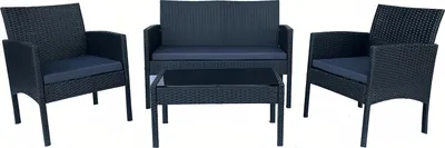 Produktbild von Outdoor Möbel 4-teiliges Set Zita Anthrazit/Grau