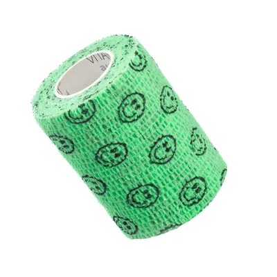 Image de Vitammy Autoband Band auto-adhésif avec impression de smiley, vert, 7,5cmx450cm