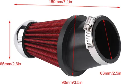 Zdjęcie produktu dla 63 mm uniwersalny filtr czyszczący do wlotu powietrza w samochodzie, pianka grzybkowa, wysoka przepustowość