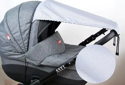 Produktbild von BABYLUX Sonnenschutz SONNENSEGEL für Kinderwagen Buggy UV Schutz 60. Silver Lux
