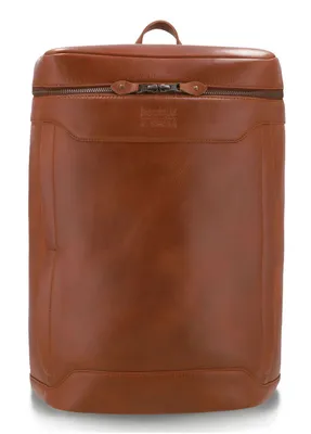 Produktbild von BUCKLE & SEAM Leder Freizeitrucksack Rucksack mit Laptopfach Siwa Dot Leather Backpack Cognac braun