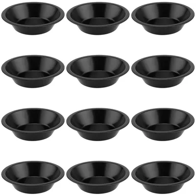 Image de 12 moules à gâteau individuels en acier au carbone - Moules à gâteau ronds