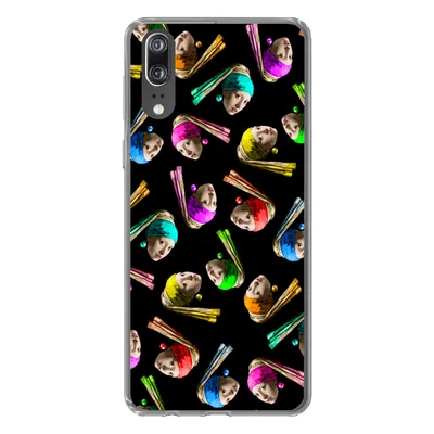 Produktbild von MuchoWow® Handyhülle Schutzhülle Hülle für Huawei P20 Das Mädchen mit dem Perlenohrring - Regenbogen - Schnittmuster Silikon Softcase Handy Hülle - Hardcover