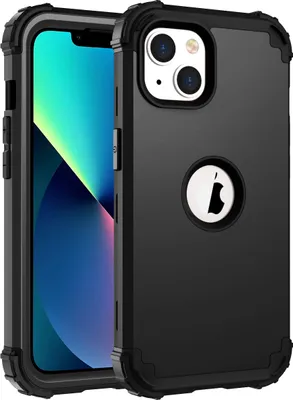 Image de Coque pour iPhone 14 Plus Hybride 3in1 PC et TPU antichoc, étui durable noir