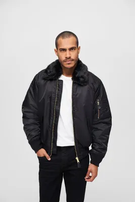 Obrázek produktu pro Bunda Brandit MA2 Jacket Fur Collar black - L