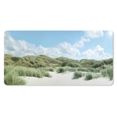Produktbild von MuchoWow® Schreibtischunterlage Strand - Düne - Gras 80x40 cm - XXL Mauspad - Gaming Mauspad