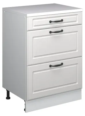 Image de Meuble pour combles Vicco Rion Blanc campagne 60x81.6cm sans pente avec 3 tiroirs, Model 60793