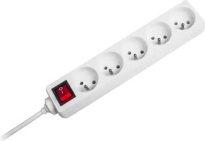 Obrázek produktu pro Prodlužovací kabel Rebel 5 zásuvek s vypínačem , 5 m (1,5 mm)