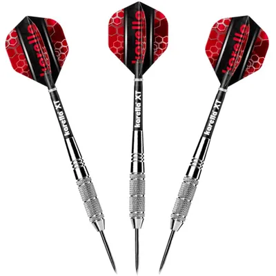 Produktbild von Steeldart Karella XT-3, 22 g, Barrellänge 56 mm, Darts für Einsteiger, Rot, Silber