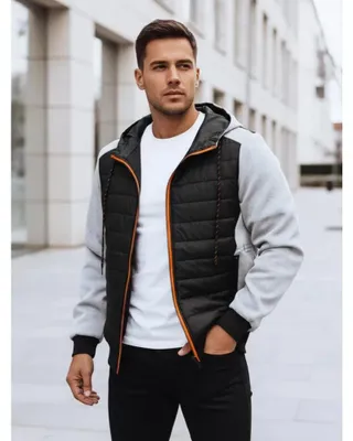 Imagen del producto de Chaqueta acolchada para hombre, color gris claro, talla L