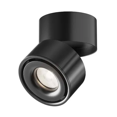 Zdjęcie produktu dla Lampa sufitowa LED, ruchomy reflektor, metal, czarny