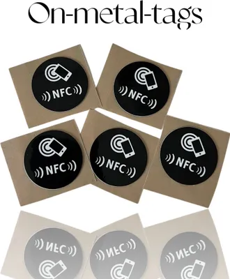 Produktbild von NFC NTag215  5 Stk. anti-Metal Motiv-Sticker mit 504 Bytes Speicher jetzt neu