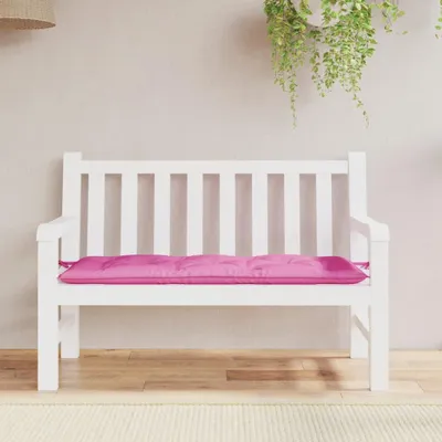Imagen del producto de vidaXL Cojín para banco de jardín, color rosa, 120x50x7 cm, tela