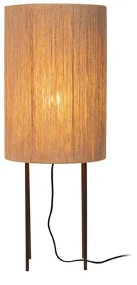 Productafbeelding van Atmooz Sintra vloerlamp – Ø 30 x 78 cm – Zwart metaal – Lampenkap van jute – E27 fitting – Vloerlamp