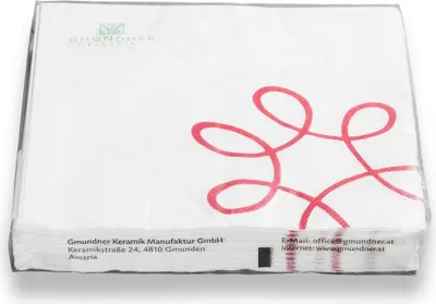 Immagine prodotto di Gmundner Ceramics Pur Tovaglioli rossi fiammati 3pz/20pz 33x33cm