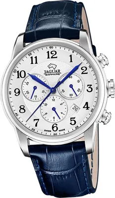 Image de Jaguar cuir hommes montre chronographe élégant de luxe montre-bracelet bleu Acamar D2UJ968/4