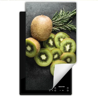 Produktbild von DarHaus Herdabdeckplatte 1 teilig 30x52 cm Anti Rutsch Matte Aufrollbar, schiefer - Kiwi