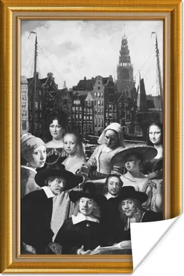 Produktbild von MuchoWow® Poster Kunst - Maler - Liste - Gold 40x60 cm - Plakate für die Wand - Poster Babyzimmer