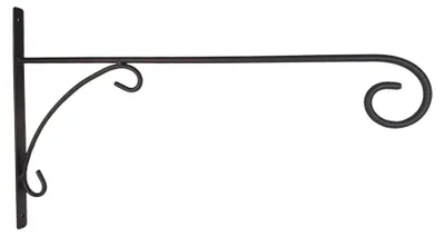 Wandarm aus Eisen, schwarz, 60 cm, für Außensterne und Lichterketten