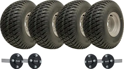 Image de 18x9.50-8 Twin Axle ATV Quad Trailer Kit 4 P332 Grass Wheels ALKO Axles 1500kgs
