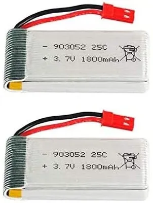 Zdjęcie produktu dla 2szt. 3.7V 1800mAh 25C akumulator Li-po z wtyczką JST do JJRC H11D H11C HQ898B RC Helicopter Quadcopter