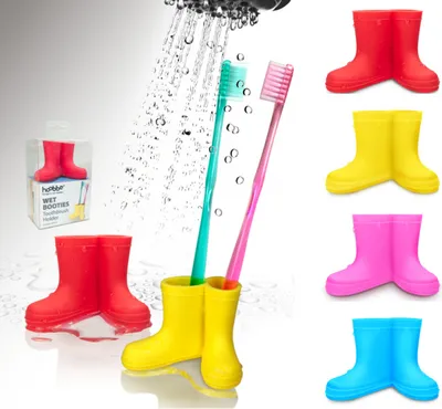 Produktbild von Gummistiefel Zahnbürstenhalter - blau