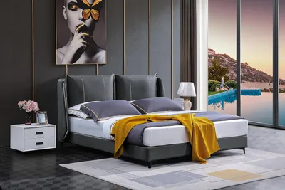 Produktbild von Doppelbett Schlafzimmer Betten Luxus Doppel Bett Beige Hotel Einrichtung Möbel