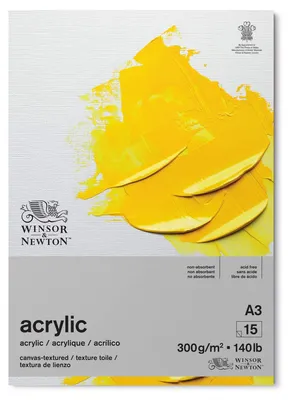 Zdjęcie produktu dla Papier akrylowy WINSOR & NEWTON, A3 15 arkuszy
