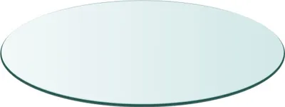 A round glass tabletop.