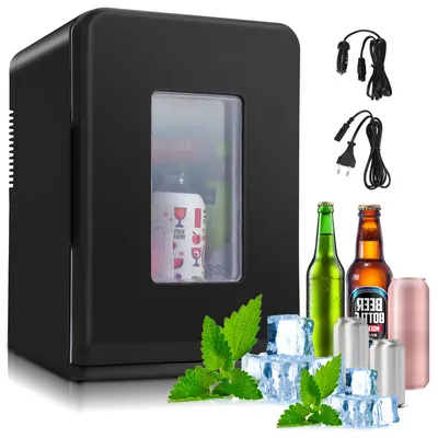 Produktbild von Peviasot 15L Mini Kühlschrank, 2in1 Minikühlschrank mit Kühl- und Heizfunktion, Getränkekühlschrank, 220-240V/12V Tragbar Kleiner Kühlschrank für Zuhause und Unterwegs