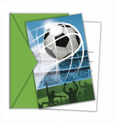 Produktbild von Fußball FANS Einladungskarten mit Umschlag