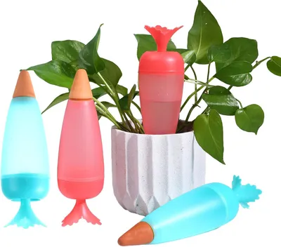 Produktbild von Bewässerungskugeln 4 Stück, Selbstbewässernde Erdspießbirnen Mit Transparentem Gehäuse, Automatische Bewässerungströpfchen Für Zimmer- Und Gartenpflanzen
