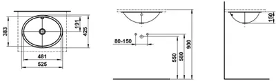 Zdjęcie produktu dla LAUFEN H513FM60001091 WC do zabudowy f. u. FORM 525x425x150