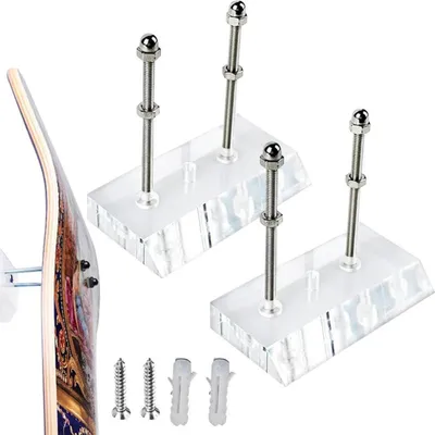Obrázek produktu pro Držák na skateboard, akryl, bílý, 2 kusy