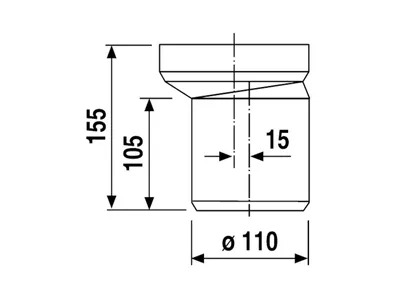 Produktbild von SANIT 58.206.01..0000 WC-Exzenterstutzen DN100 weiß
