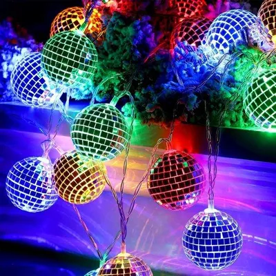 Produktbild von LED-Lichtketting 150 cm - Oosterse Lichtdekoration - Mini-Lichtballen - Dekoration für Partys und Festlichkeiten