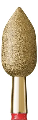 Produktbild von Diamantfräser zum Polieren von Nagelhäuten und Mattieren von Platten mit Goldbeschichtung – Fein, große Schleiffläche