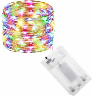 Immagine prodotto di Catena LED Nano - 5 m, 50 LED, 2xAA, multicolore