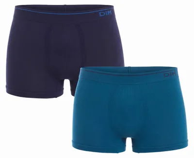 Produktbild von DIM Unno Basic Nahtlose Herren-Boxershorts, 2er-Pack D05HF