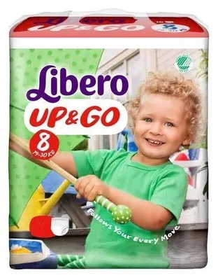 Immagine prodotto di Libero Up&Go Pannolini 8 19-30 14 Pezzi