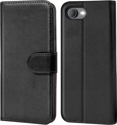 Produktbild von Conie Klapp Tasche für Apple iPhone 16e Kartenfach Rundumschutz Hülle in Schwarz