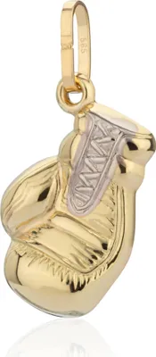 Produktbild von Kettenanhänger Boxhandschuhe 585 Gelb Gold 14 Karat Glanz 14x10mm Talisman