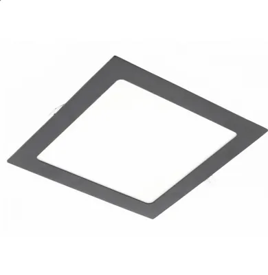 Produktbild von 18W Eckige LED Einbauleuchte slim Panel Spot mit schwarzen Rahmen  224 x 224 x 22mm 1520 Lumen Neutralweiß (4000 K)