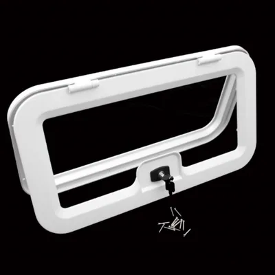 Obrázek produktu pro Dveře úložného prostoru servisní klapky karavanu obytného vozu loď nákladní automobil 597 mm x 319 mm bílá