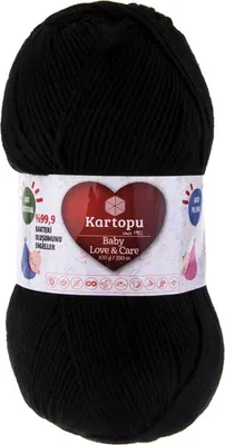 100g Strickgarn Kartopu Baby Love and Care schwarz