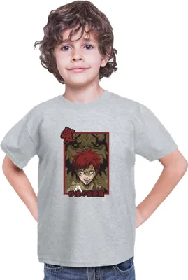 Obrázek produktu pro Dětské Triko Japan Anime Manga Naruto Gaara Shukaku, 7-8 Jahr - 128 / Vřesově šedá